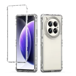 3 in 1 Rugged Armor Shockproof Case For Infinix Zero 40 4G X6860 X6861 Hard Plastic TPU Frame Transparent Acrylic Back Cover