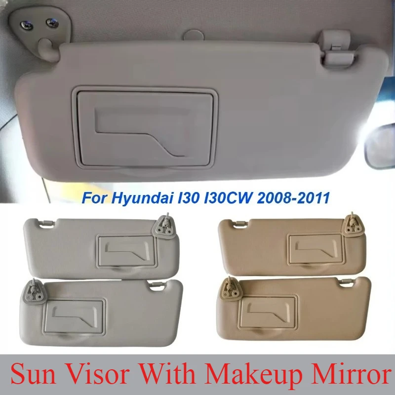 Beige/Gray Style Sun Visor with Makeup Mirror for 2008-2011 Hyundai I30 I30cw Car Interior Sunshade Board 852012L020 852022LO20