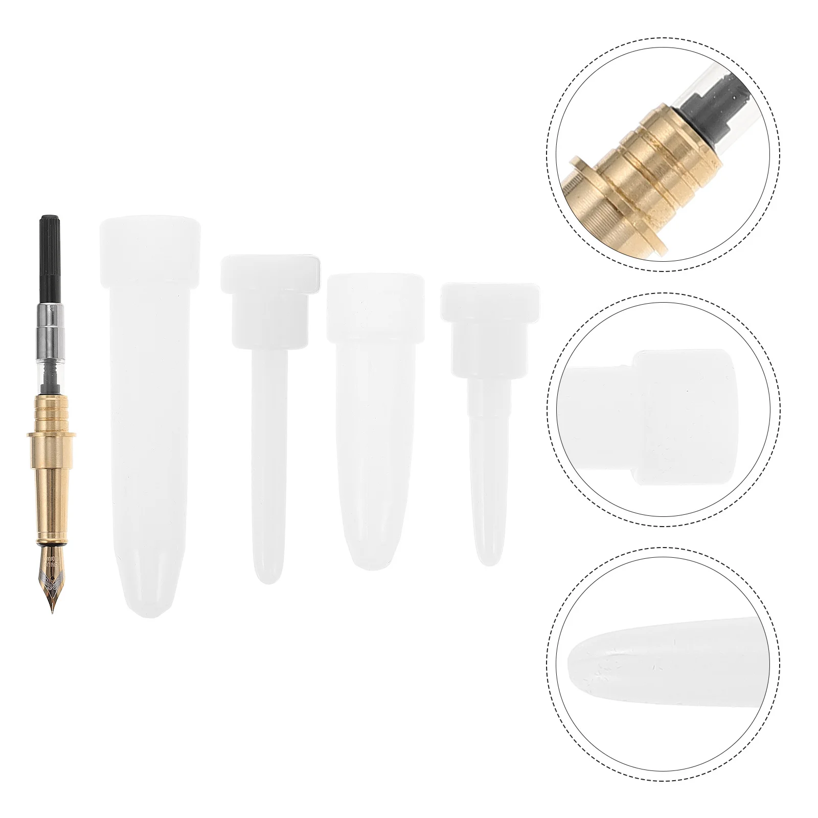 

1 set 1 Set Silicone Fountain Kit Diy Epoxy Pen Crafting With Brass Nib Reusable Smooth Mold For Home Store Professional Use Diy
