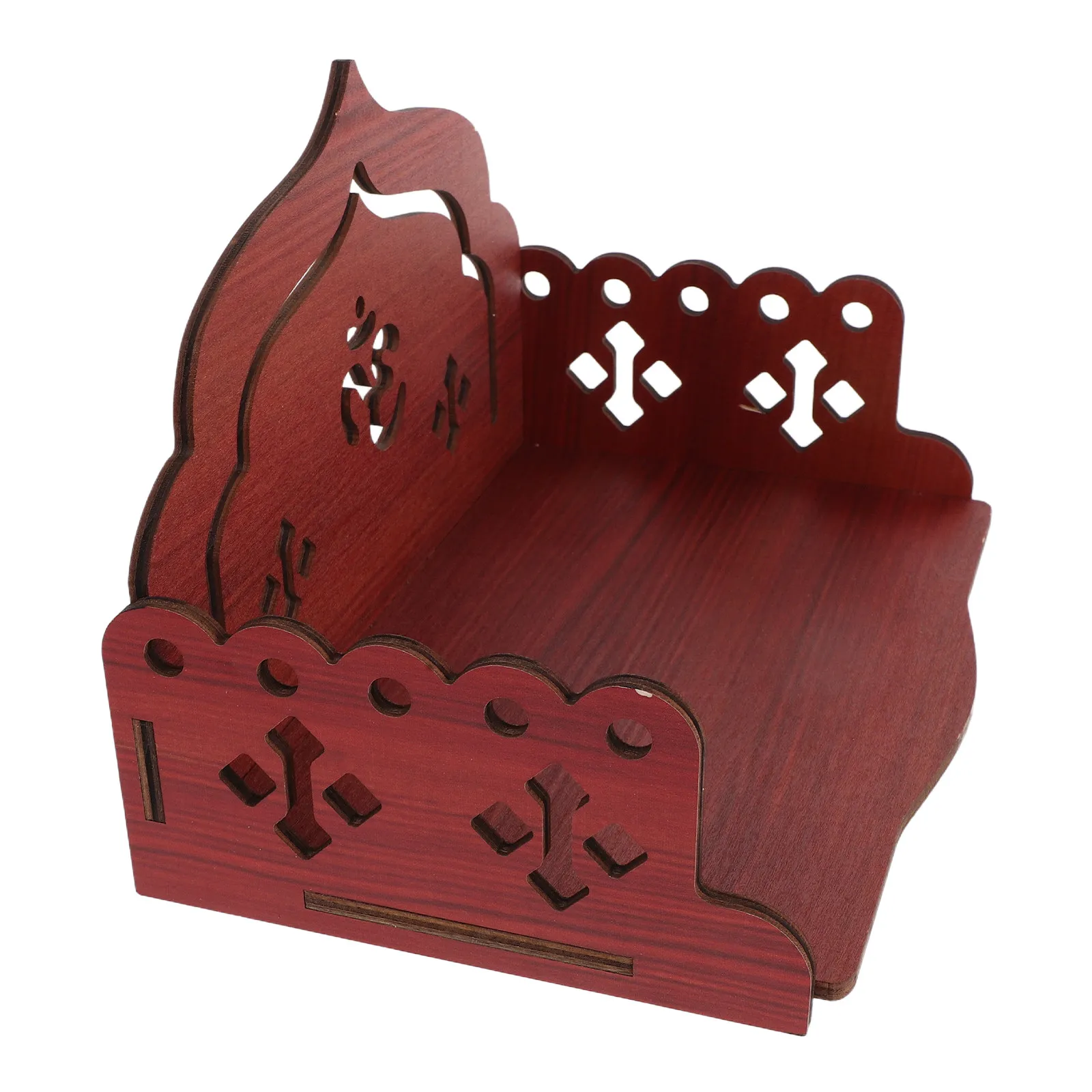 Étagère murale en bois pour temple et Pooja, 9,1x6,1x5,9 pouces, autel compact pour coin de prière, maison ou bureau