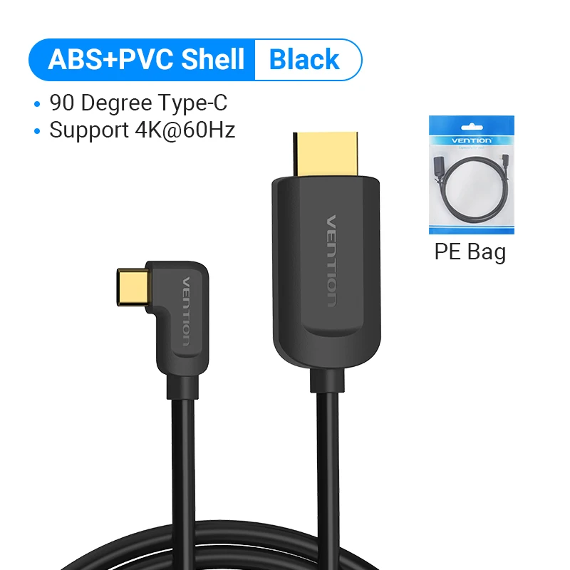 Vention USB C naar HDMI-kabel 8K Type C HDMI Thunderbolt 3-adapter voor MacBook Samsung Galaxy S10/S9 Huawei Honor Type C naar HDMI