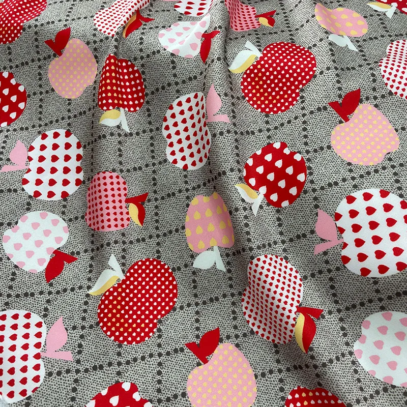 Luxury Brand Polyester Print Stretch Satin Fabric for Dress Clothing Diy Jacket Sportswear Cloth for Sewing by the Meter Materi