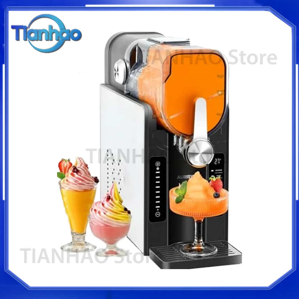 Auto-Clean Slushie Maker for Home Use No Ice Needed Frozen Drink Machine with 6 Preset Programs LED Display One-Touch