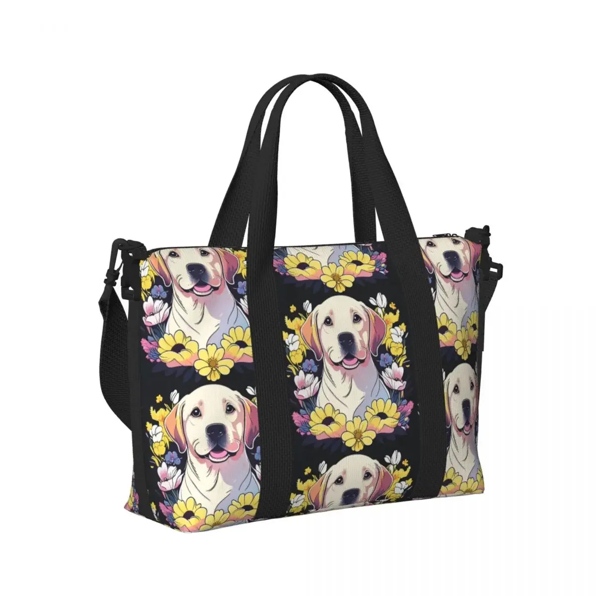 

Пляжная дорожная сумка Golden Retriever, большая вместительная сумка-тоут для спортзала, спортивная женская сумка для покупок, сумка через плечо