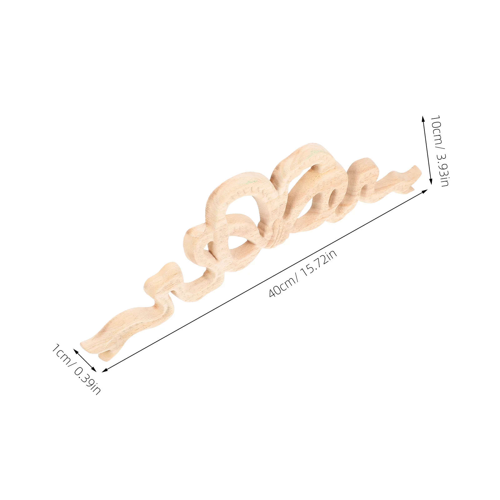 Apliques de tallado de madera sin pintar, elegantes apliques decorativos para muebles, puertas, armarios, decoración del hogar de estilo europeo, 2 uds.