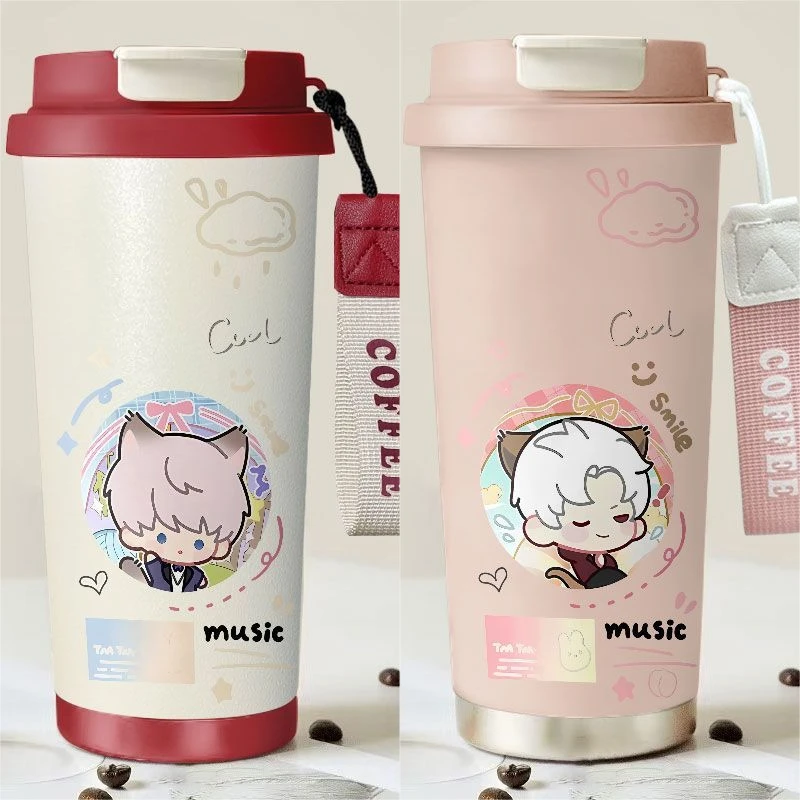 

2025 аниме Love and Deepspace Game Cos Sylus Xavier унисекс Q версия мультфильм милая двойная питьевая 530 мл изолированная чашка в подарок