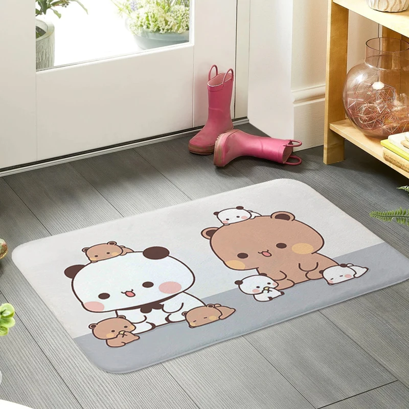 Door Mat Cute Bubu and Dudu Hallway Balcony Kitchen Floor Carpet Home Decor Items Living Room Bedroom Bath Rug Slip-resistant