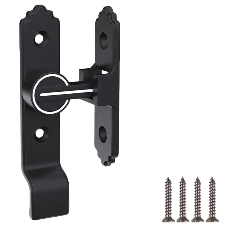 652F Privacy Door Bolt Lock 90 Degree Barn Door Lock Antitheft Door Bolt Luminously Safety Sliding Door Lock Enduring