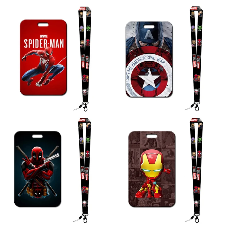 멋진! Superhero ID 카드홀더 랜야드 남성, 신분증 홀더, 목 스트랩, 여성 배지 홀더, 문짝 카드용 키체인 