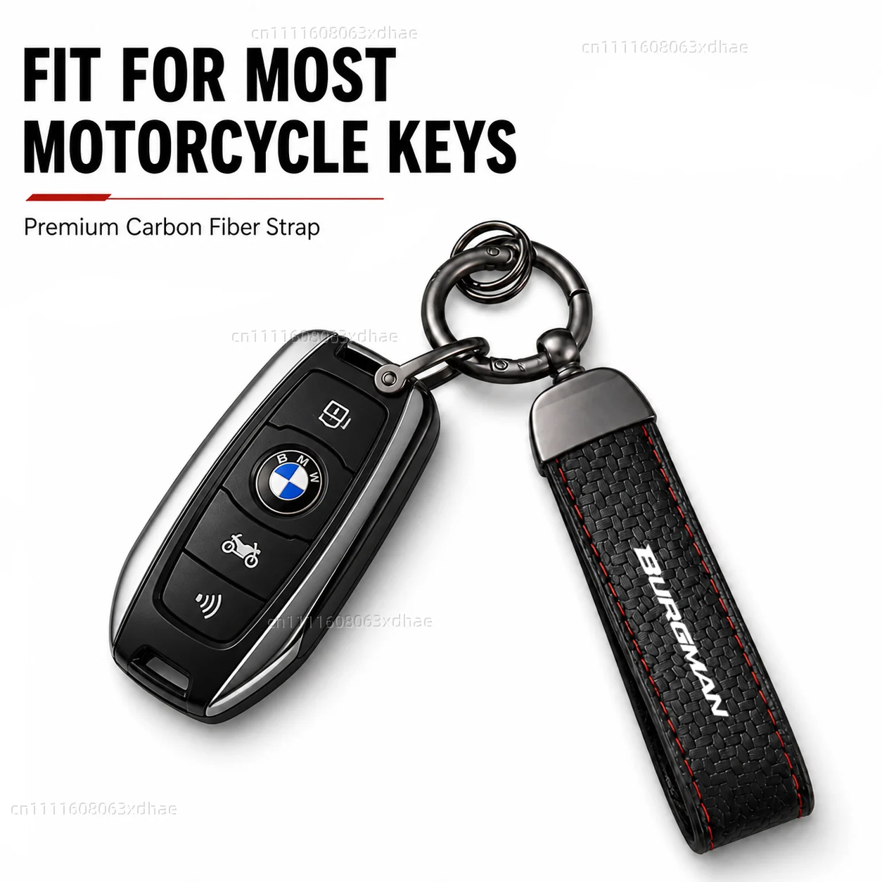 High-Grade Leather Motorcycle Keychain Holder Keyring Accessories For BURGMAN AN125 AN250 AN400 AN650 AN 650 Burgman 400 650 125 view 5