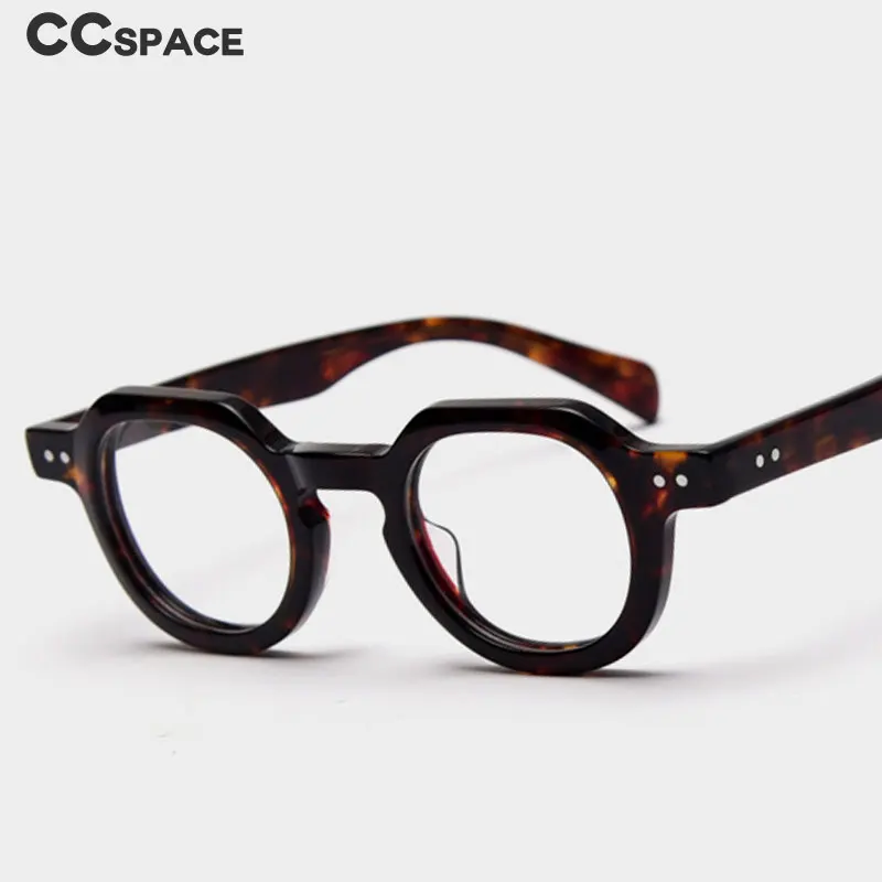 49875 Vintage Acetate Round Optical Glasses Frames Men Women Fashion Anti Blue Computer Eyeglasses