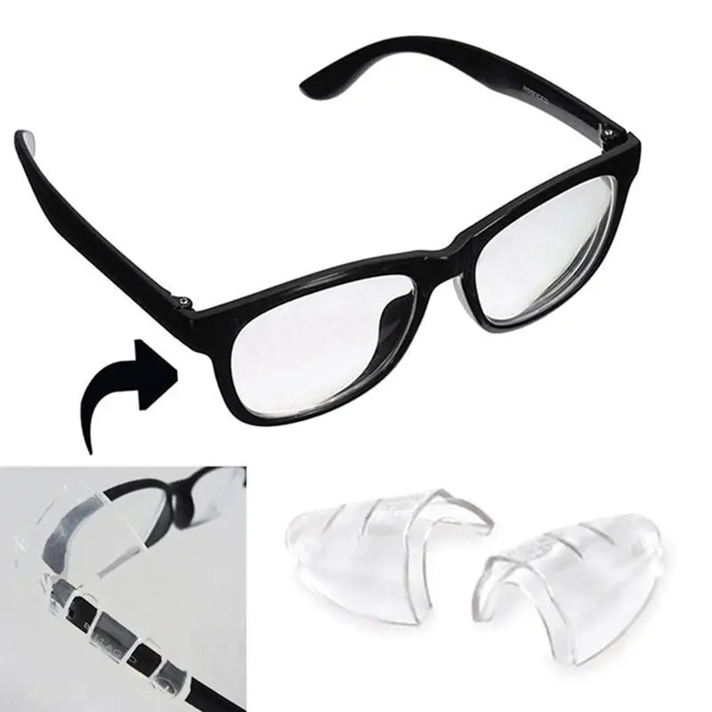1Pair Eye Flexible Clear Shields Side Safety Goggles Glasses Protection Universal Anti Fog For Women Men Fashion New