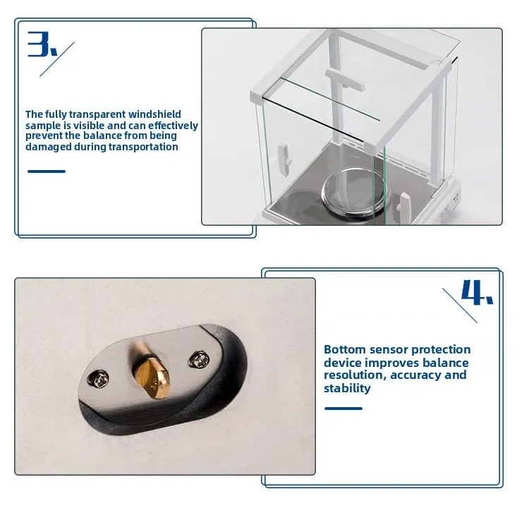 Milesimo balanza analítica de gran escala de alta gama.