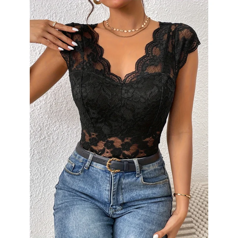 

Women'S Seasonal Hollow Fitted Top in Solid Color, Please Purchase According to Size