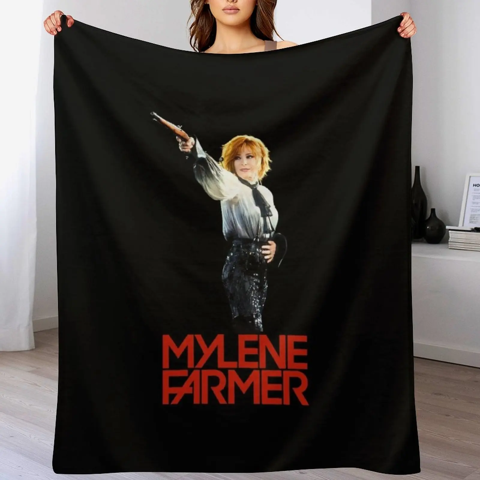 

Myl¨ne Farmer Nevermore concert 2023 Throw Blanket Weighted Soft Plaid blankets and throws Blankets
