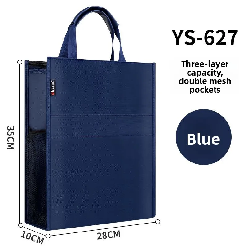 

Oxford Cloth Canvas Handheld File Bag Zipper Business Office Meeting Briefcase for Men And Women ABEYINUOR Hobo Bag