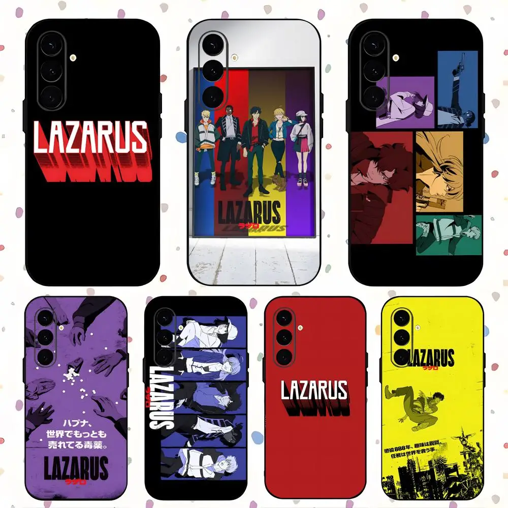 Anime LAZARUS Phone Case For Samsung Galaxy S26 S25 S24 S23 S22 S21 Plus Ultra Fold A Soft Black