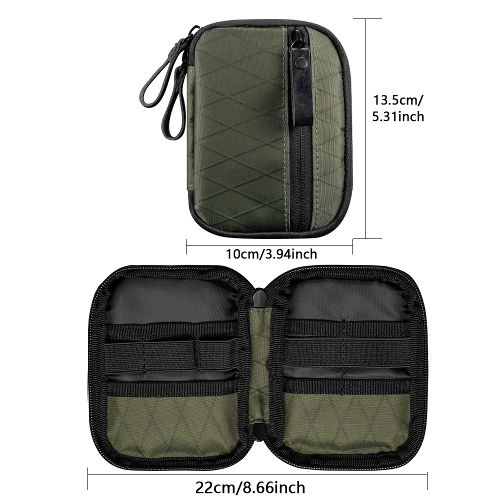 Kleine EDC-Tasche, Aufbewahrungstasche, Geldbörse, Kartenhalter, Münzgeldbörse, Utility-EDC-Beutel, Organizer für Multitools – Detail 8