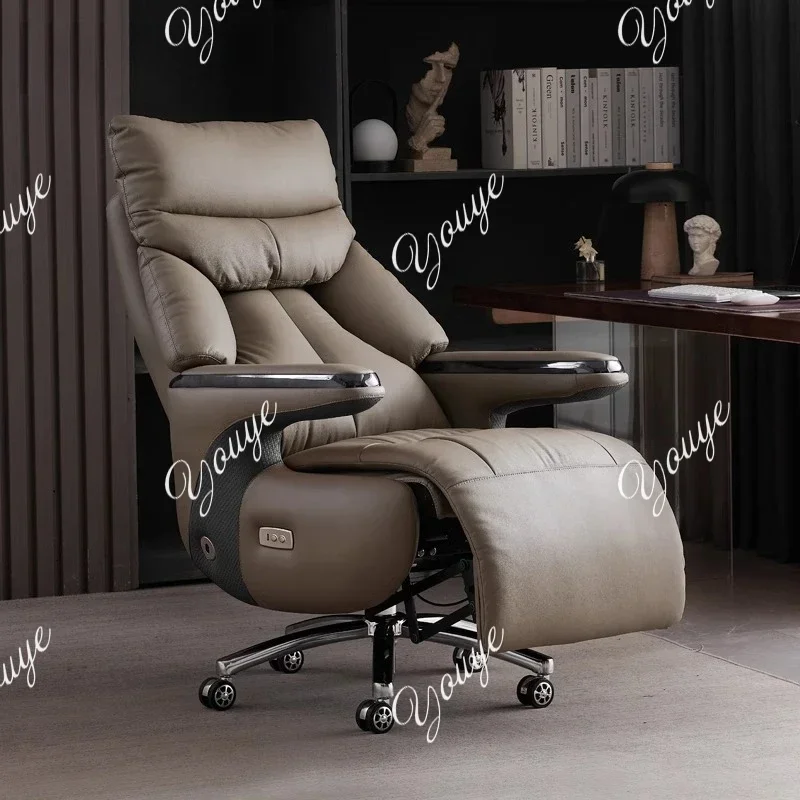 

L-J Heating Massage Office Chairs Ventilation Leather Relaxing Portable Desk Chair Recliner Nordic Comfy Silla Home Office