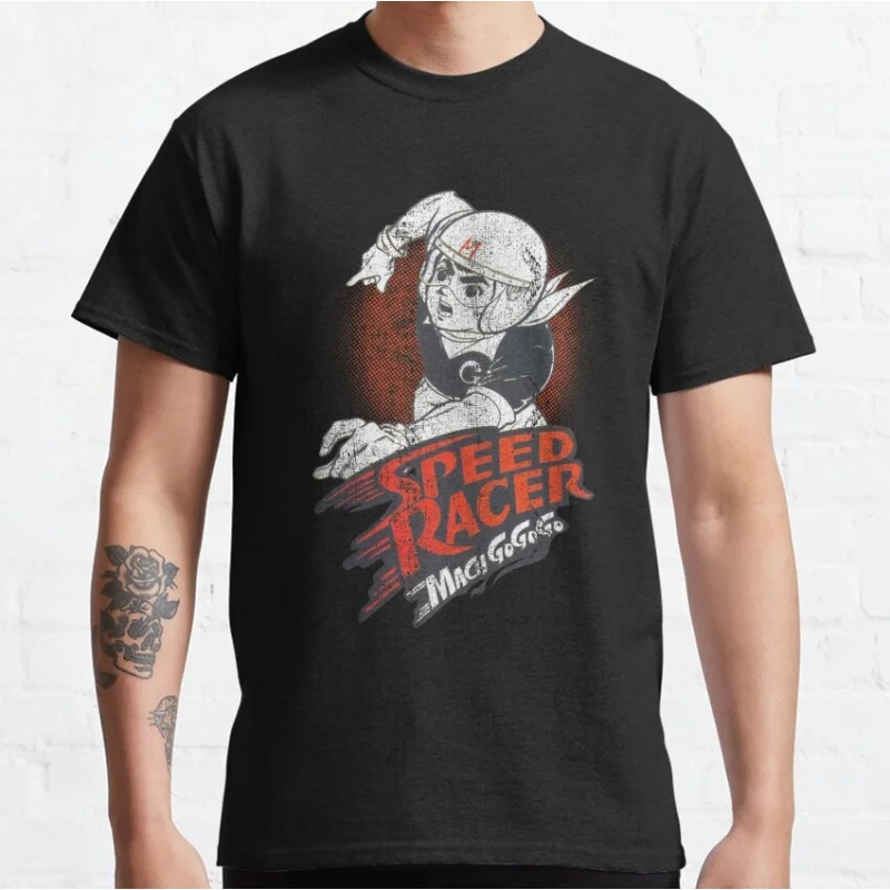 

0618 Mach Go Go Go graphic tee Manga Speed Racer Anime T shirt for men Cartton Large size Tops 100% cotton printed Y2K Clothes