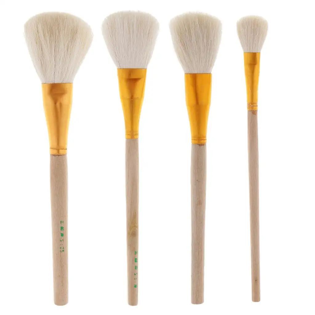 Large Head Wooden Cleaning Brushes for DIY Ceramics Pottery Clay Sculpting