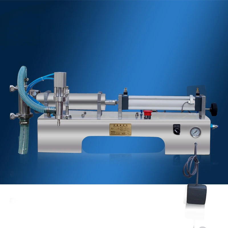 L single-head liquid horizontal pneumatic filling machine automatic liquid fluid paste with quantitative water and beverage