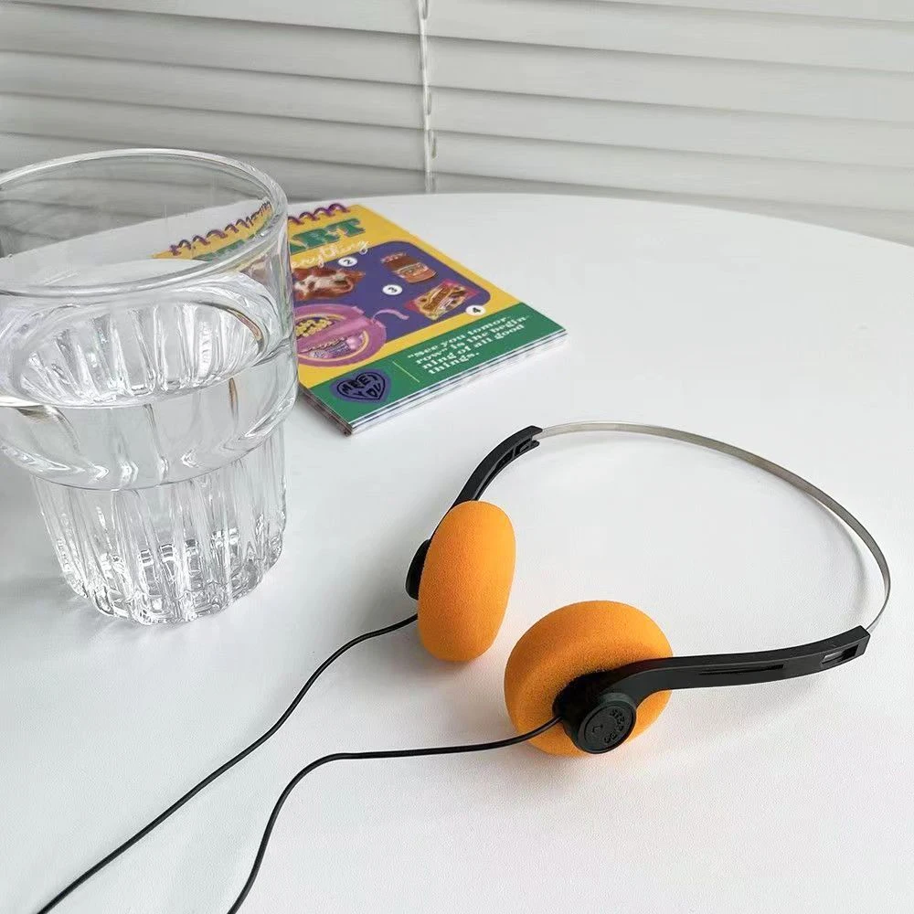 Underwire Headphone Music Mp3 Walkman Retro Feelings Portable Wired Small Headphones Sports Fashion Photo Props