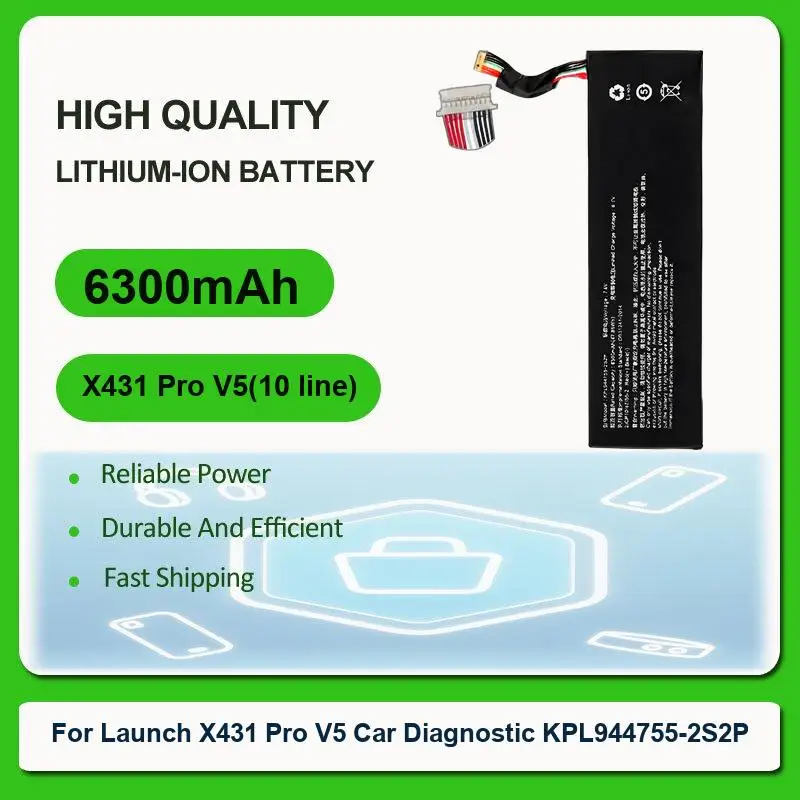Battery For Launch X431 Pro V5 Car Diagnostic KPL944755-2S2P
