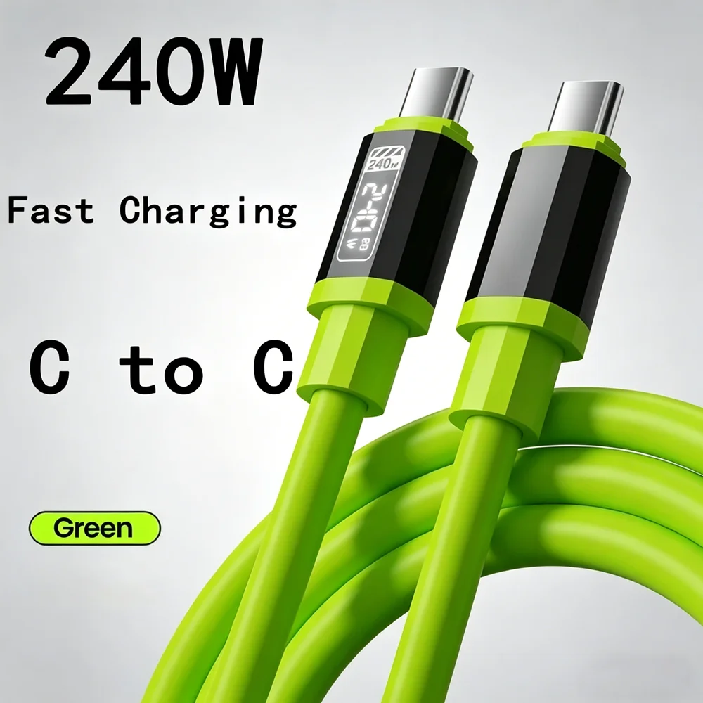 240W Type C To Type C Super Fast Charging Cable Universal High Power Charger USB Cord 6A USB C Cable for Xiaomi iPhone Samsung