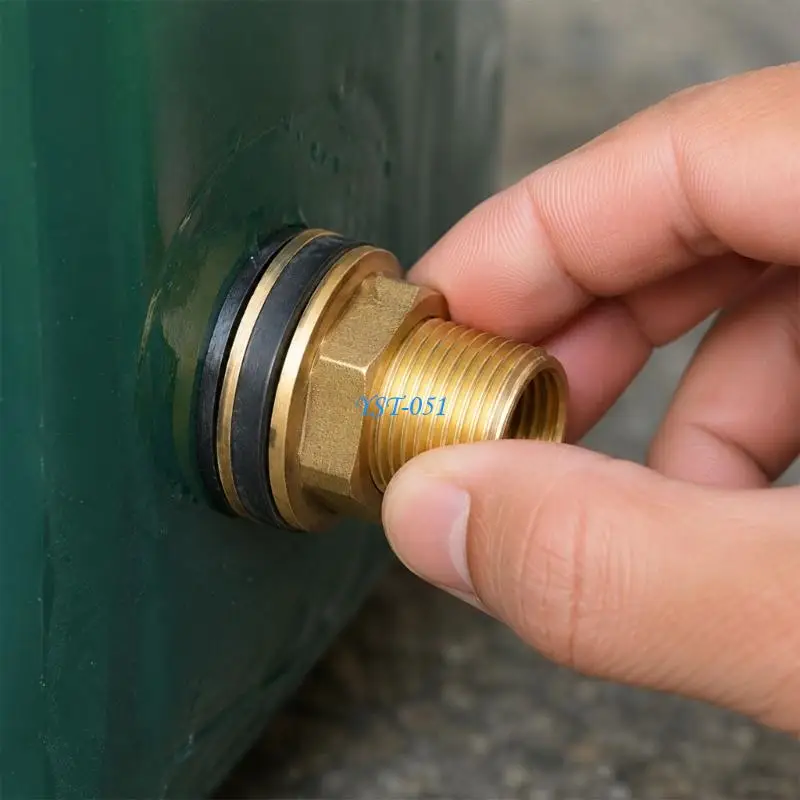 E15A Brass Water Connector Precisely Thread Design Pipe Joints For Efficient Water Flows Management Fish Aquarium Connector