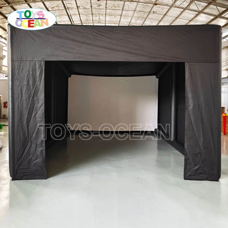 Outdoor Portable PVC Inflatable Training Golf Speed Cage Tent Full Swing Inflatable Golf Simulator Enclosure