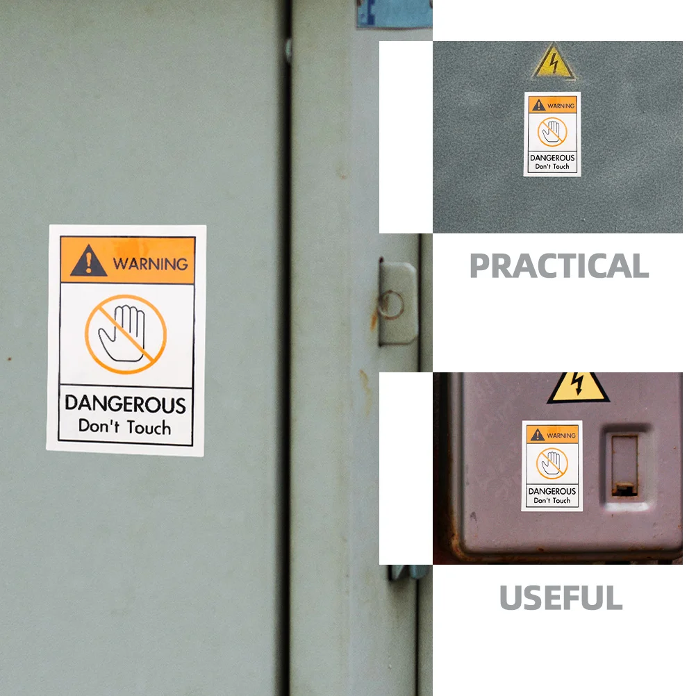 3 قطعة شارات علامة تحذير لا تلمس ملصقات لآلة السلامة الحذر وعلامات الأمن تستخدم في مصنع معدات المستودعات