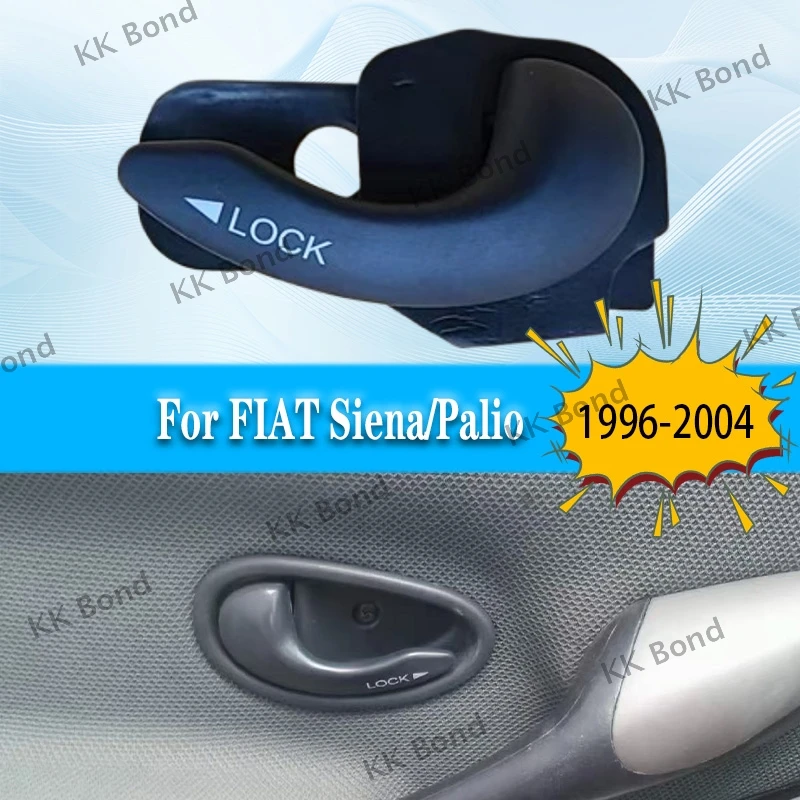 713801614 Cubierta de embellecedor de tirador de panel de puerta interior de coche, negra, izquierda/derecha, para FIAT Siena Palio 1996-2004 Weekend 2002-2005