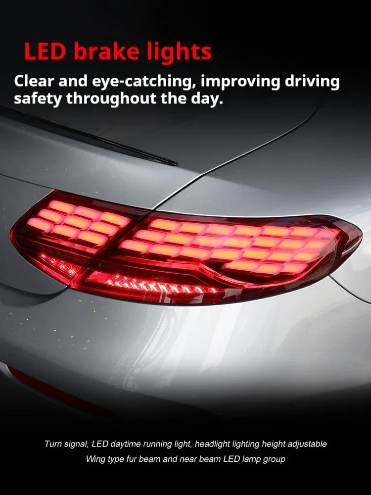 FT Car Lights For C-Class W205 Coupe 2016-2023 LED Tail Lamp Dynamic Turn Signal Light Car Taillights Assembly