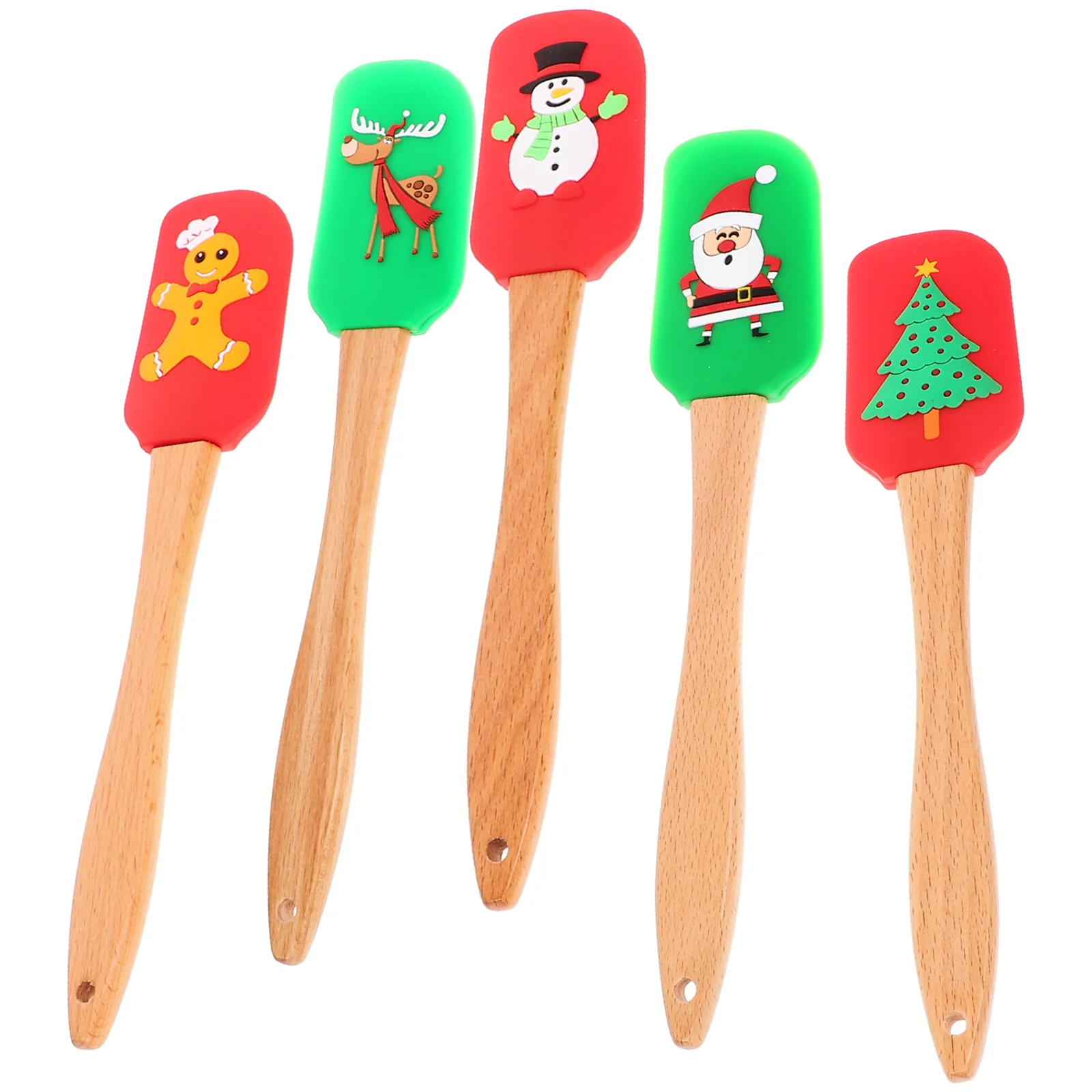5 Pcs Cream Spatula Biscuits Baking Tools Suite Kitchen Scraper Silica Gel Man Reusable Ergonomic