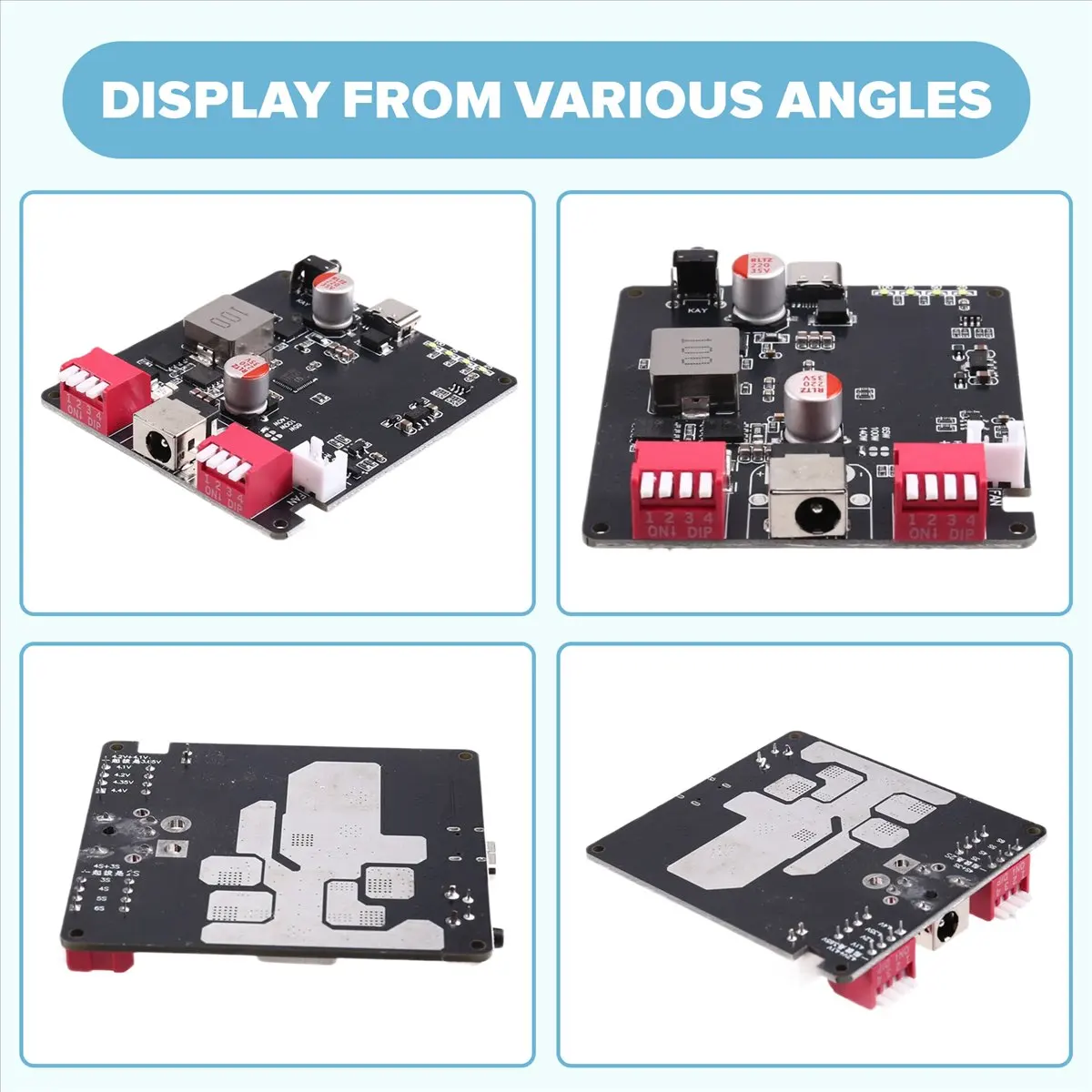 

(ABDH) 140W Bidirectional Fast Charger Module 2S 3S 4S 5S 6S Lithium Battery Charging Board IP2366 Li-Ion with DC Holder