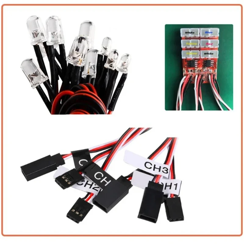 타미야 원격 조종 모델카 12 LED 라이트 그룹 삼방향 제어 가능한 방향 지시등 시뮬레이션 연동 RC카용