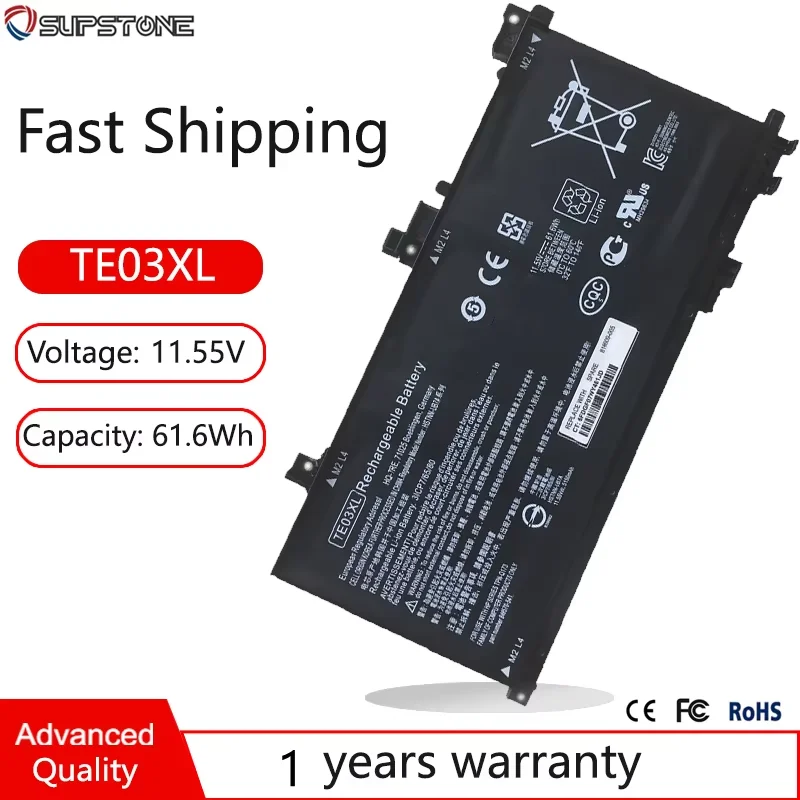 TE03XL HSTNN-UB7A Laptop Battery For HP OMEN 15-BC011TX 15-BC012TX BC013TX AX015TX AX017TX BC312NF BC436UR 849910-850 TPN-Q173