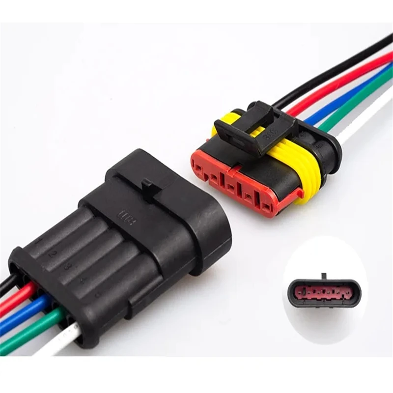 1set 1P 2P 3P 4P 5P 6P 1.5mm Waterproof Electrical Auto Connector Male Female Plug With Wire Cable Harness For Car Motorcycle