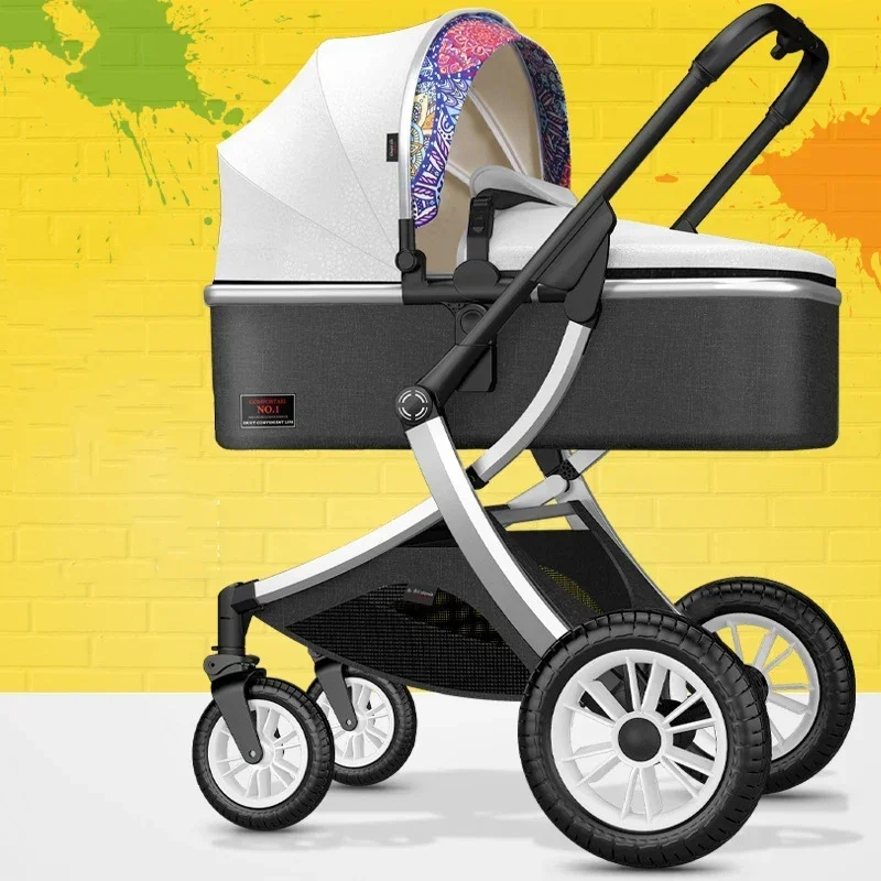 Baby stroller 3 in 1 High Landscape Stroller Reclining Baby Carriage with car seat Foldable Stroller Bassinet Puchair Newborn