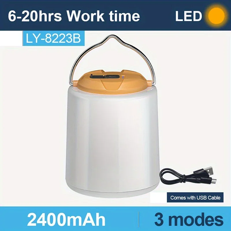 Oplaadbare LED-campinglantaarn met haak Superhelder zacht licht Tentlicht Nachtnoodverlichting Draagbare campinglamp