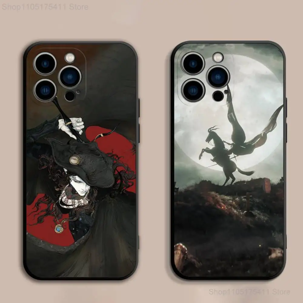 

Anime Vampire Hunter D Phone Case For iPhone 17,16,15,14,13,12,Pro,Max,Plus,E,SE4,Air,Mini Black Soft Cover