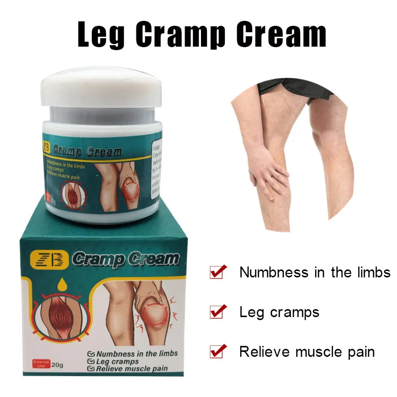 1Pc ZB Leg Cramp Cream Muscle Spasms Pain Medical Ointment for Knee Joint Heel Tendon Chinese Herbal Medicines Health Care