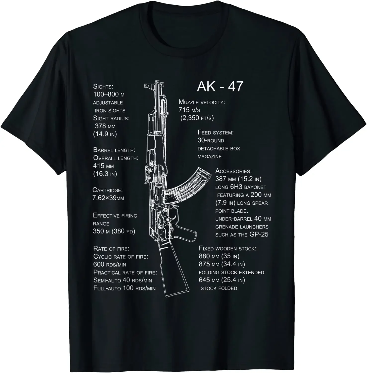 men clothingcustom t shirt harajuku  clothes  AK-47 Blueprint Men   Short Sleeve Casual 100% Cotton O-Neck Summer  manga new