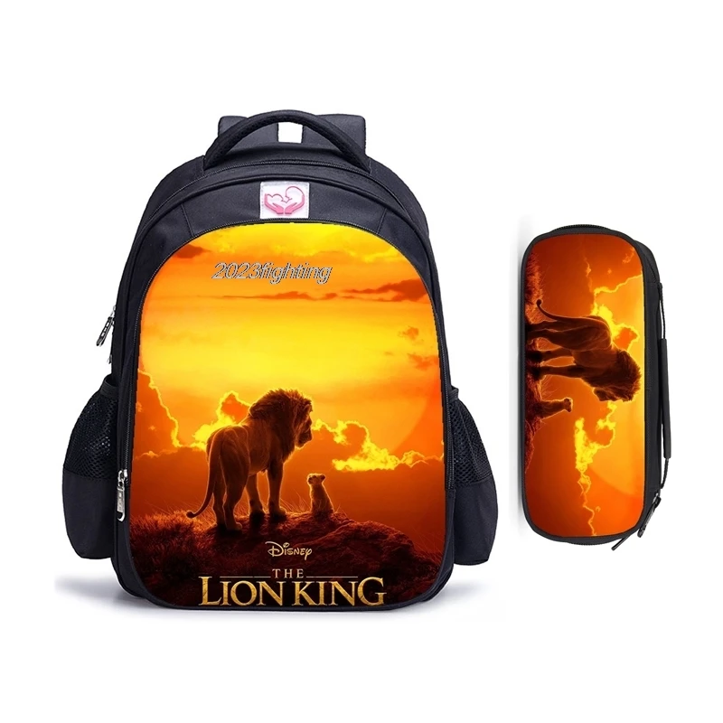 Mochila ortopédica de Simba para niño y niña, morral escolar de dibujos animados del Rey León, 16 pulgadas