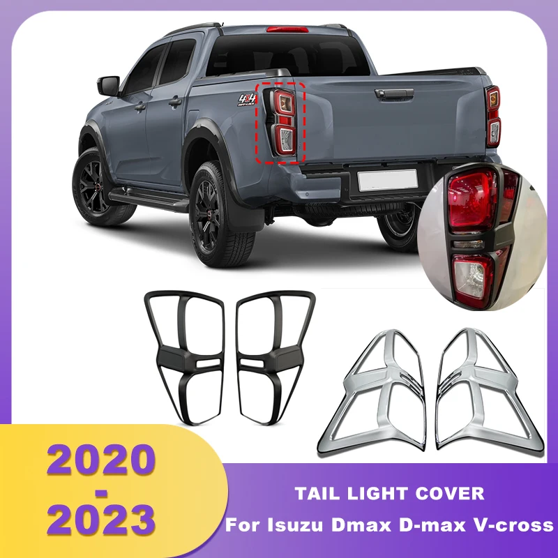 

ABS Rear Tail Lights Cover Frame Tail Lamp Trims For Isuzu Dmax D-max V-cross 2020 2021 2022 2023 Lampshade