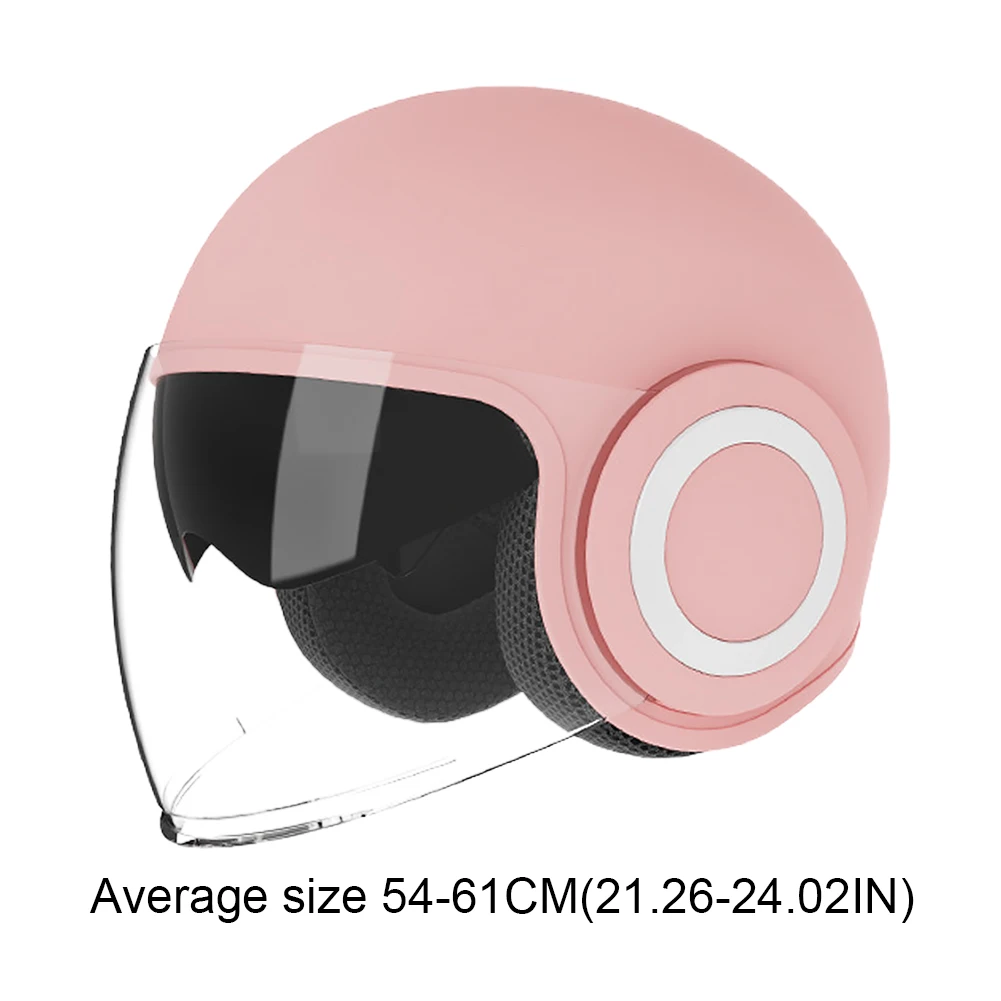 Motorcycle Helmet Shock Absorbing Woman Electric Motor Bike Open Face Half Helmet Anti-UV Riding Helmet for Bike Scooter ATV UTV