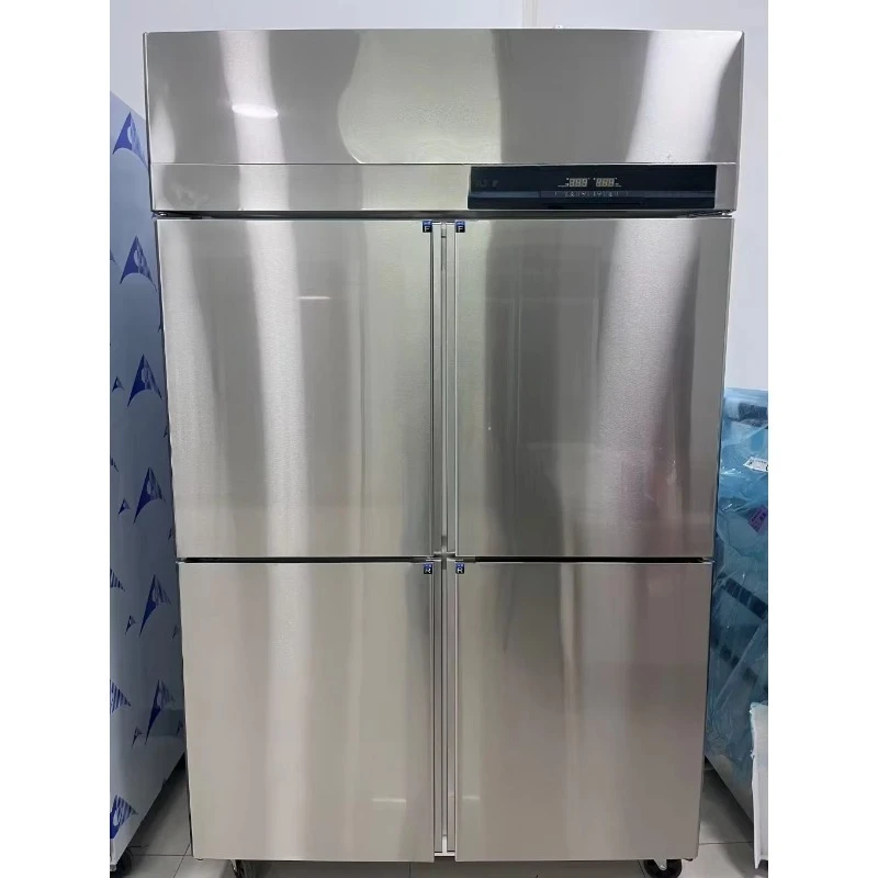 2/4 Doors Commercial Kitchen Fridge Freezer Stainless Steel Large Capacity Quick Freeze Food Preservation Workstation Freezer