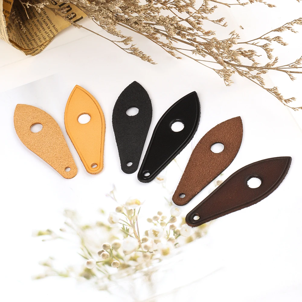 2Pcs Genuine Leather Zip Puller Replacement Leaf Shape Zipper Heads for Luggage Backpack Jacket Suitcase Bag Accessories