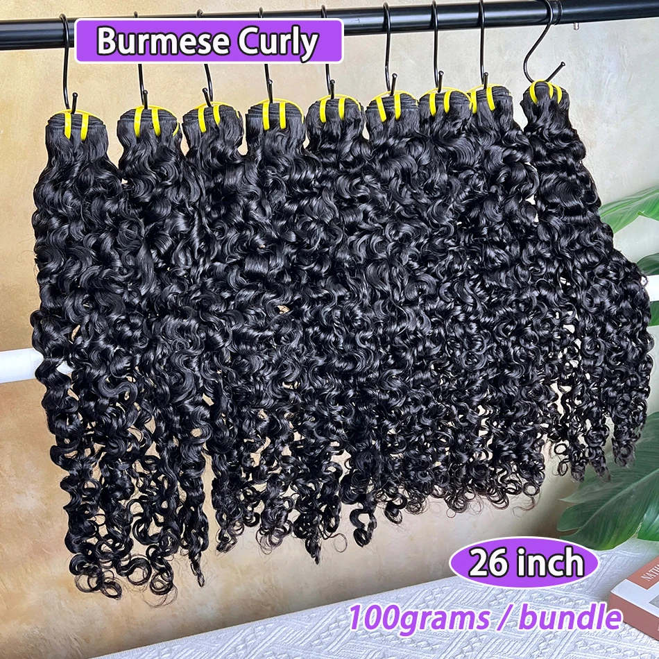 

Burmese Curly Human Hair Bundles Natural Black Color Vietnamese Raw Virgin Unprocessed Human Hair Weave Extensions 1/2/3/4 pcs
